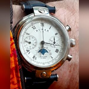Poljot Buran Chronograph Moonphase 31679 Wristwatch ...⌚🌓🌔🌕🌖🌗🌛